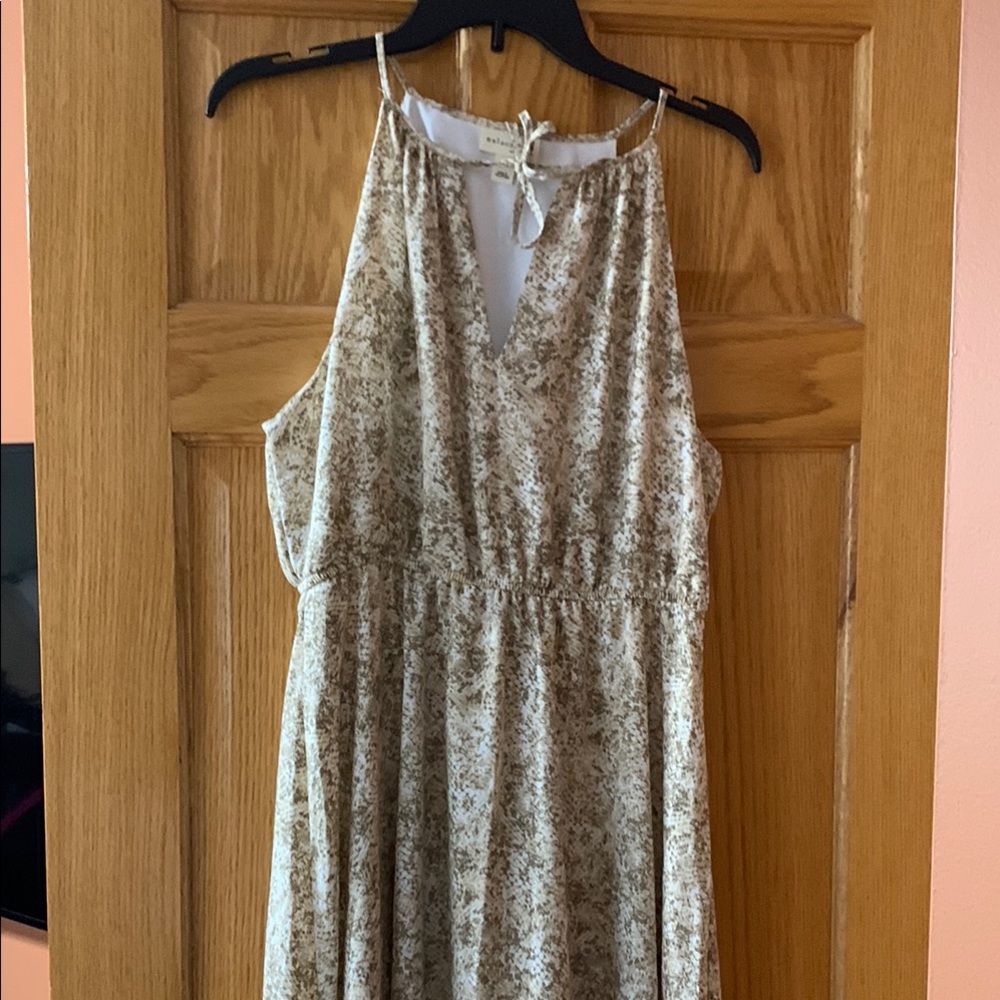 Snake Print Summer Dress - tan